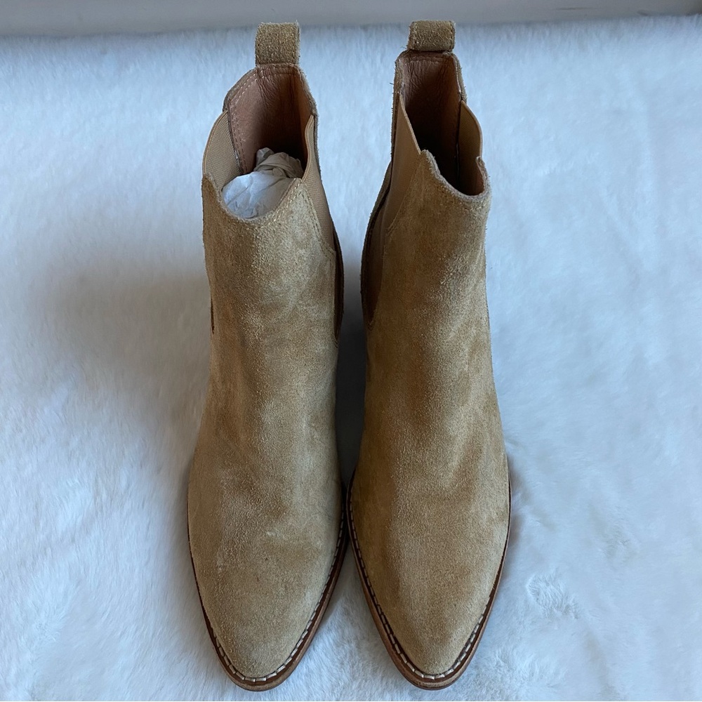 Madewell The Watkin Tan Suede Ankle Boots | 6 - Picture 3 of 12